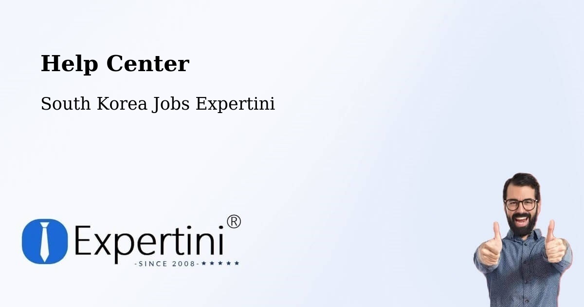 Help Center – Boryeong Si - South Korea Jobs Expertini