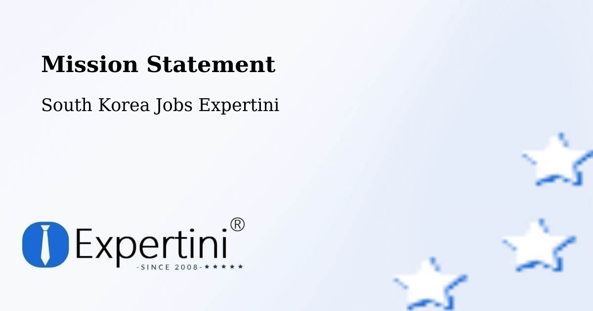 Corporate Mission – Boryeong Si - South Korea Jobs Expertini