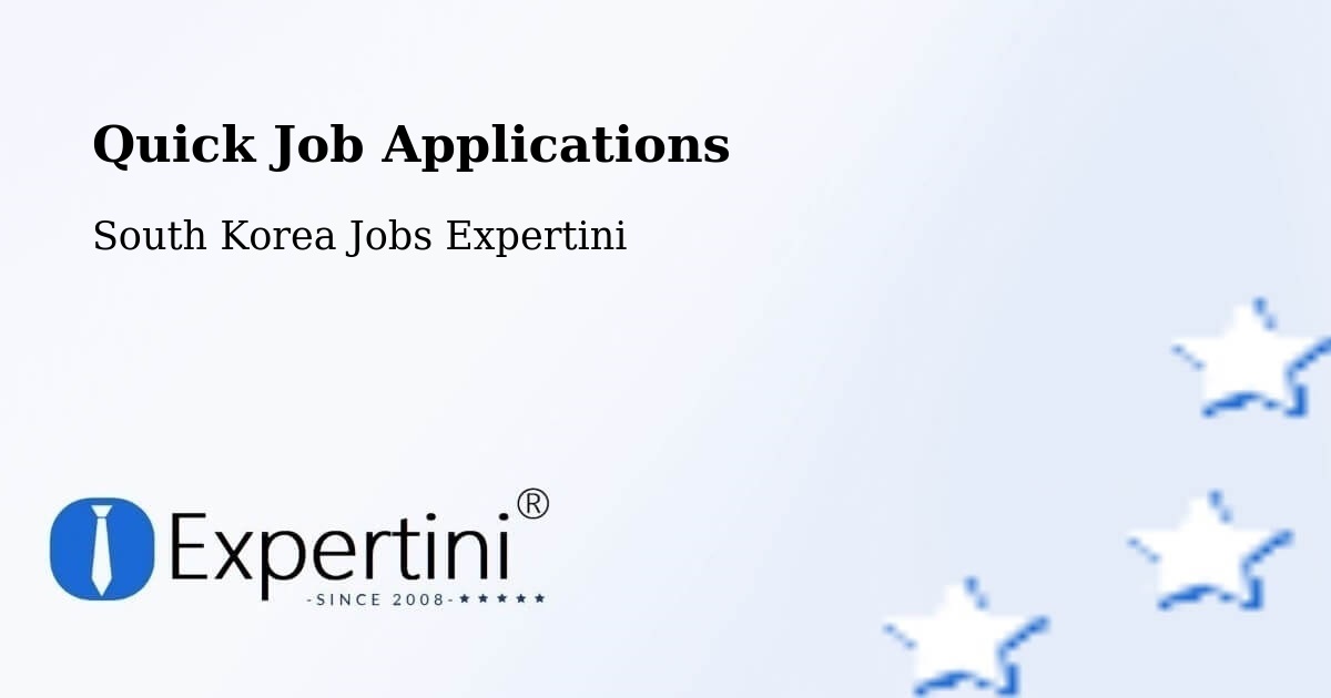 Quick Apply Feature – Boryeong Si - South Korea Jobs Expertini